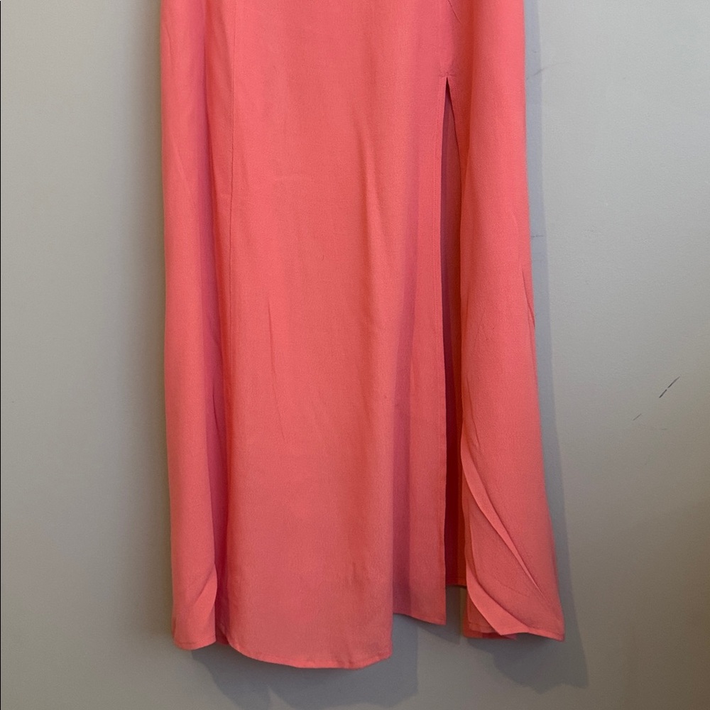 WEWOREWHAT Puff Sleeve Dress, Coral, size 6 - Picture 8 of 12
